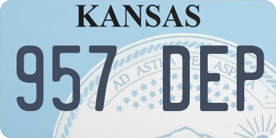 KS license plate 957DEP