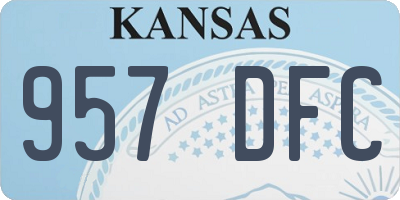 KS license plate 957DFC