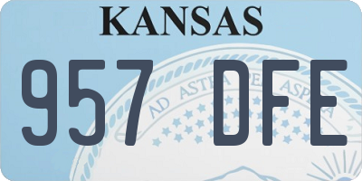 KS license plate 957DFE