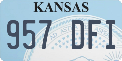 KS license plate 957DFI