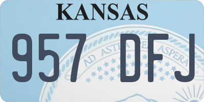 KS license plate 957DFJ