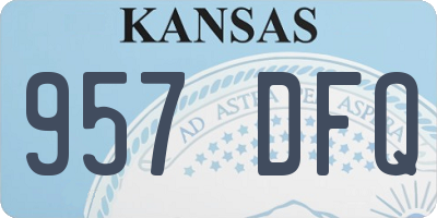 KS license plate 957DFQ