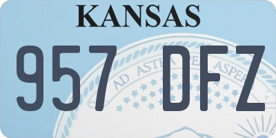 KS license plate 957DFZ