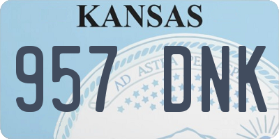 KS license plate 957DNK