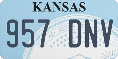 KS license plate 957DNV