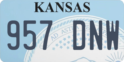 KS license plate 957DNW
