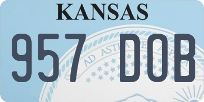 KS license plate 957DOB
