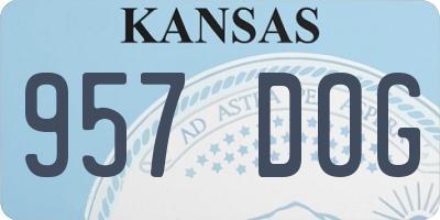 KS license plate 957DOG
