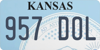KS license plate 957DOL