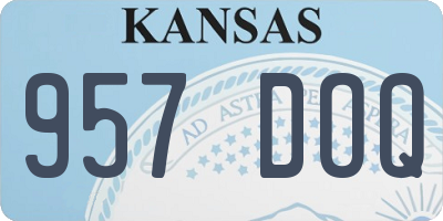 KS license plate 957DOQ