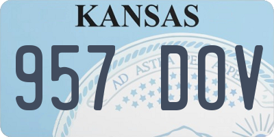 KS license plate 957DOV