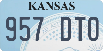 KS license plate 957DTO