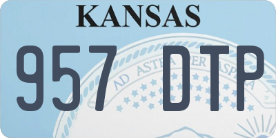 KS license plate 957DTP