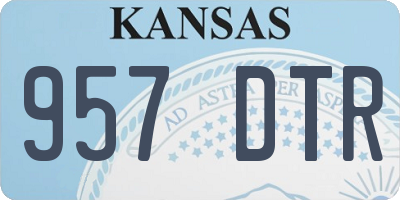 KS license plate 957DTR