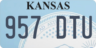 KS license plate 957DTU