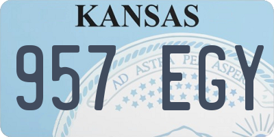 KS license plate 957EGY