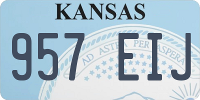 KS license plate 957EIJ