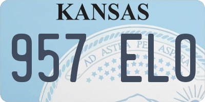 KS license plate 957ELO