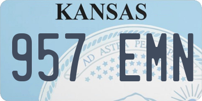 KS license plate 957EMN