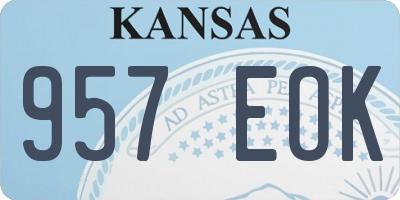 KS license plate 957EOK