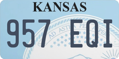 KS license plate 957EQI