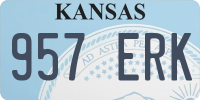 KS license plate 957ERK