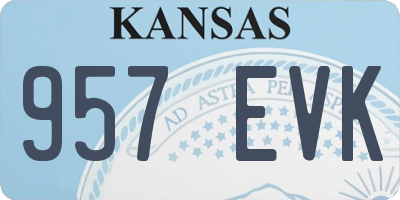 KS license plate 957EVK