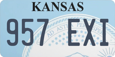 KS license plate 957EXI