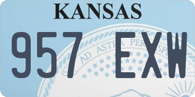 KS license plate 957EXW