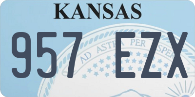 KS license plate 957EZX
