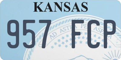 KS license plate 957FCP