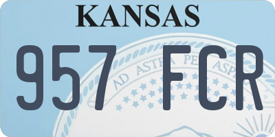 KS license plate 957FCR