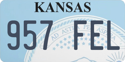 KS license plate 957FEL