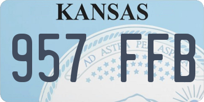 KS license plate 957FFB