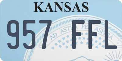 KS license plate 957FFL