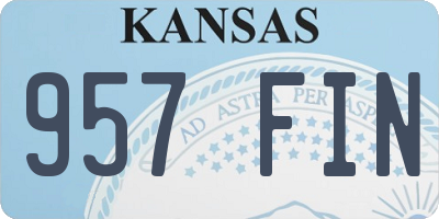 KS license plate 957FIN