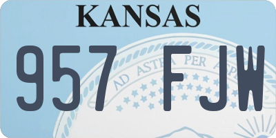 KS license plate 957FJW