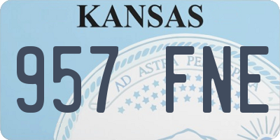 KS license plate 957FNE
