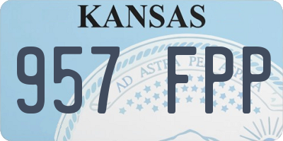KS license plate 957FPP