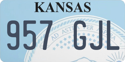 KS license plate 957GJL