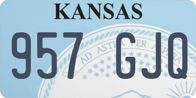 KS license plate 957GJQ