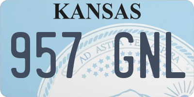 KS license plate 957GNL