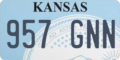 KS license plate 957GNN