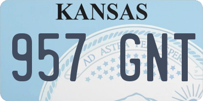 KS license plate 957GNT