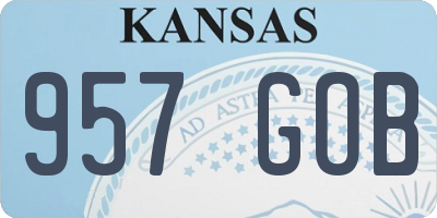 KS license plate 957GOB
