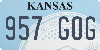 KS license plate 957GOG