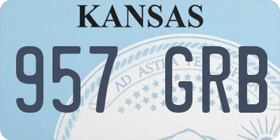 KS license plate 957GRB