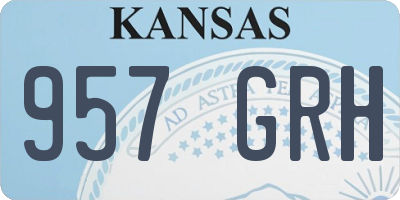 KS license plate 957GRH
