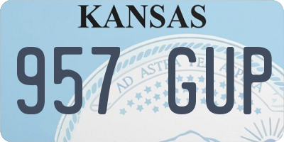 KS license plate 957GUP