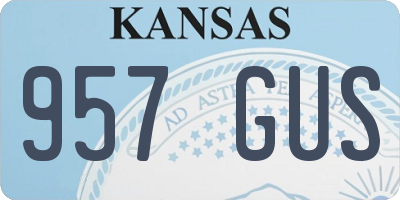 KS license plate 957GUS